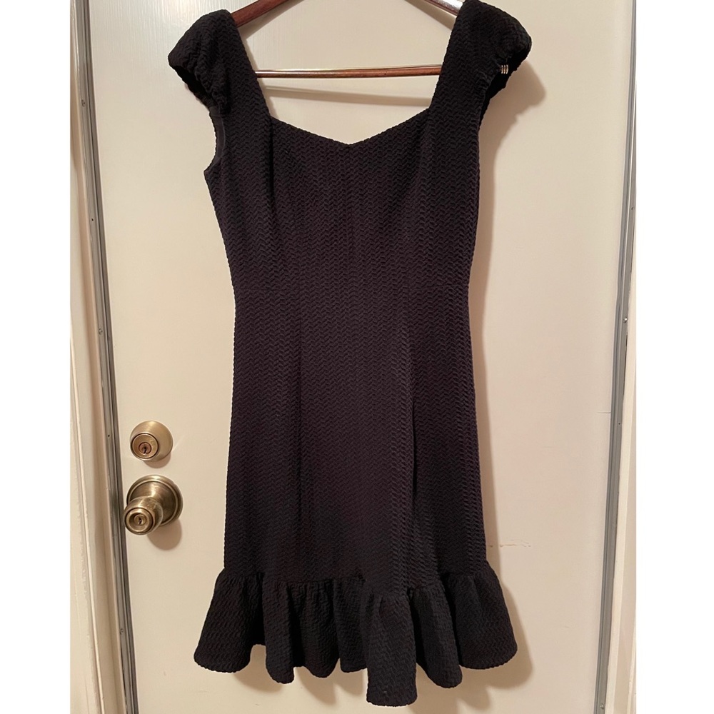 Rebecca Taylor Cap Sleeve Stretch Texture Dress - Picture 5 of 10